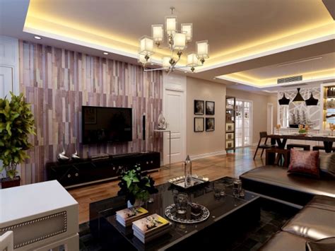 现代简约三居室160平米7万-晓港名城领海装修案例-青岛房天下家居装修网