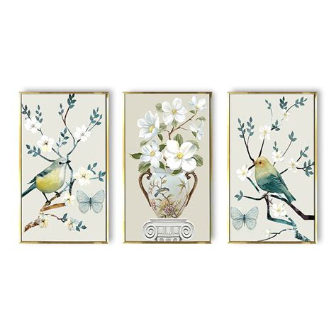 Experience Nature's Beauty | Luxury Birds and Flowers Canvas Painting ...