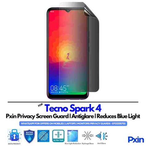 Privacy Screen Guard for Tecno Spark 4 Mobile | No.1
