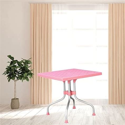 Nilkamal Orchid Square-Shape Plastic Dining Table for Indoor & Outdoor ...