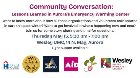 Community Conversations: Lessons Learned in Auroras Emergency Warming ...