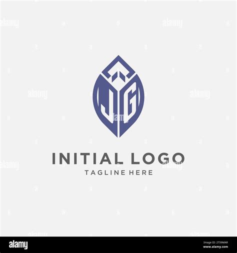 JG logo with leaf shape, clean and modern monogram initial logo design vector graphic Stock ...