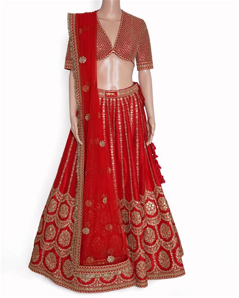 Authentic Pre-loved My Almari | Sabyasachi Red Hand-Embroidered Bridal ...