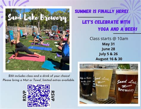 Beer Yoga at Sand Lake MicroBrewery, Sand Lake Micro Brewery, National ...