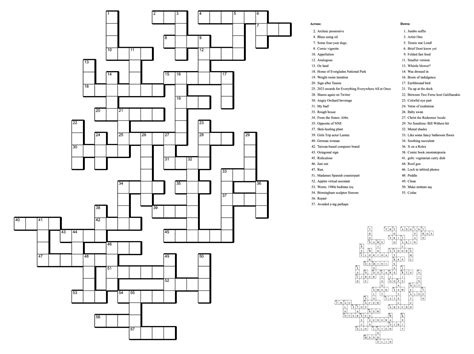 Crossword puzzle game with clues and solution 49615435 Vector Art at ...