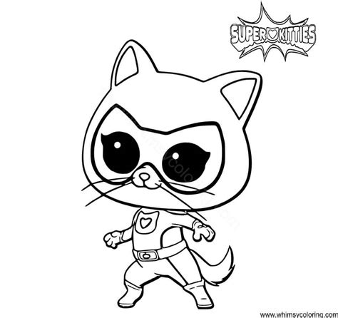 20 Free Printable SuperKitties Coloring Pages - Whimsy Coloring