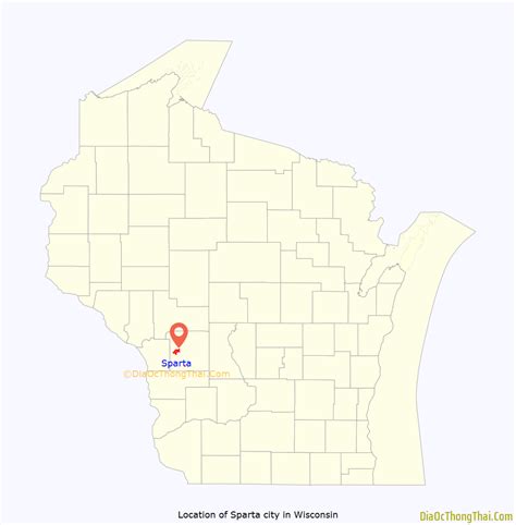 Map of Sparta city, Wisconsin - Thong Thai Real