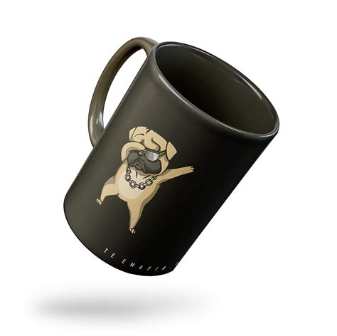 Buy Tee Mafia Pug Dog White Mug with Print | Dog Coffee Mug | Coffee ...
