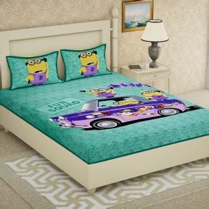 LOCEE 144 TC Cotton Double 3D Printed Flat Bedsheet - Buy LOCEE 144 TC ...