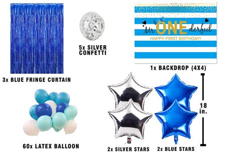 Buy One is Fun Theme Birthday Party Decoration Kit with Backdrop ...