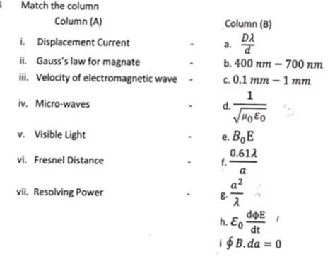 Please match the following answer - Brainly.in