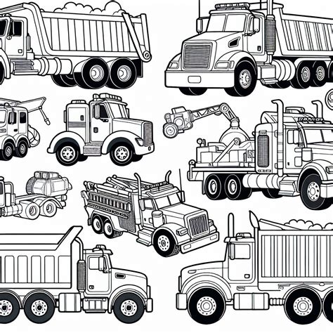 Truck Coloring Pages – Custom Paint By Numbers