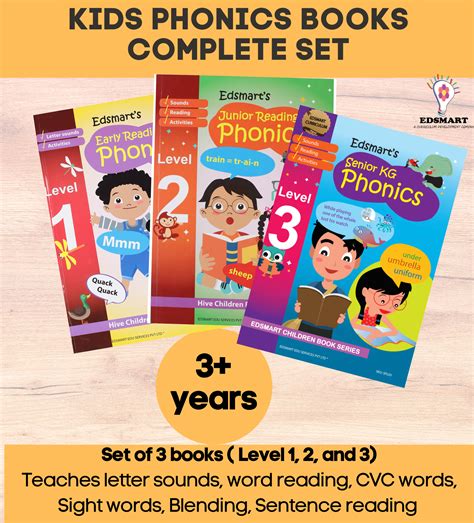Kids phonics books full set for 3-5 years | Teaches Letter sounds, word ...