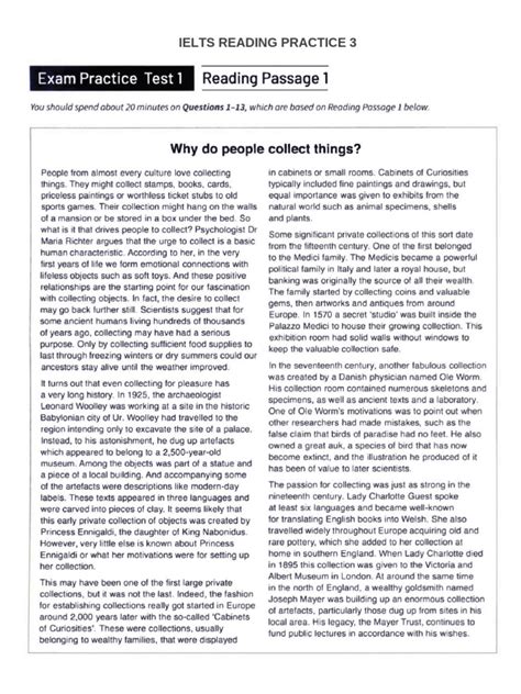 IELTS Reading Practice Test PDF 的图像结果