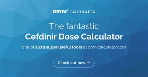 Cefdinir Dose Calculator | Omnicef Dosage