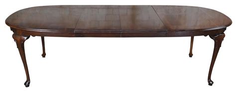 Vintage Ethan Allen Georgian Court Queen Anne Cherry Oval Dining Table ...