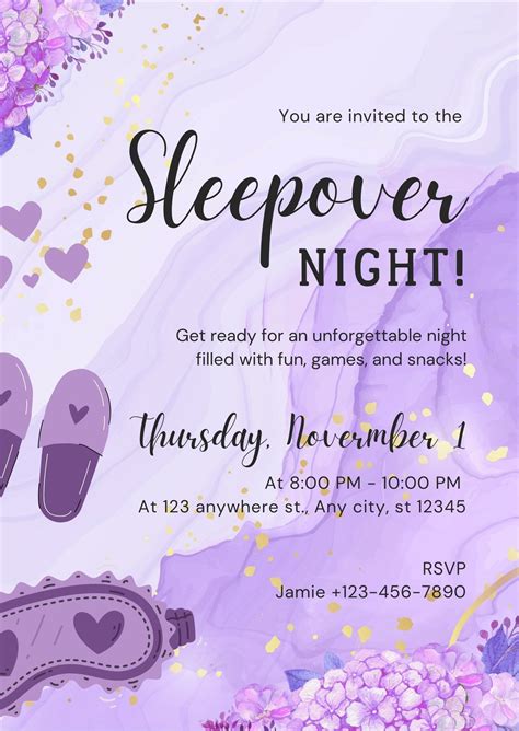 Slumber Party Invitation Ideas