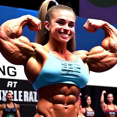 20 year old hyper muscled female bodybuilder with 25 inch biceps ...