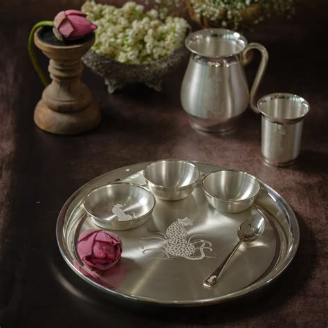 Pure Silver Thali Set - Bagheera – Kaunteya