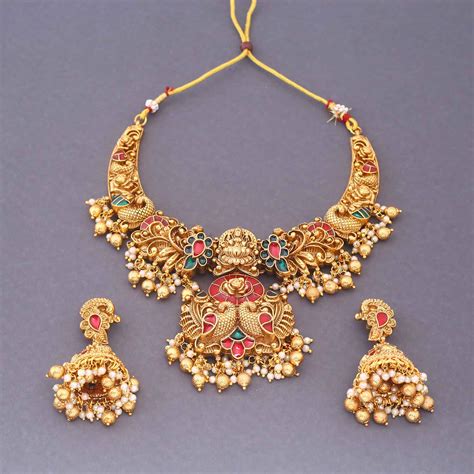 Golden Girika Bridal Temple Jewellery Set - New Arrival – Bling Bag