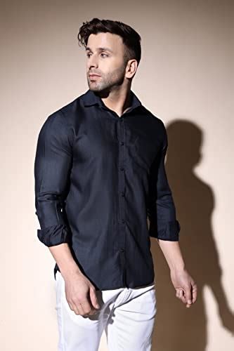 Buy Leriya Fashion shirts for men | Cotton Blend Regular Fit Solid ...