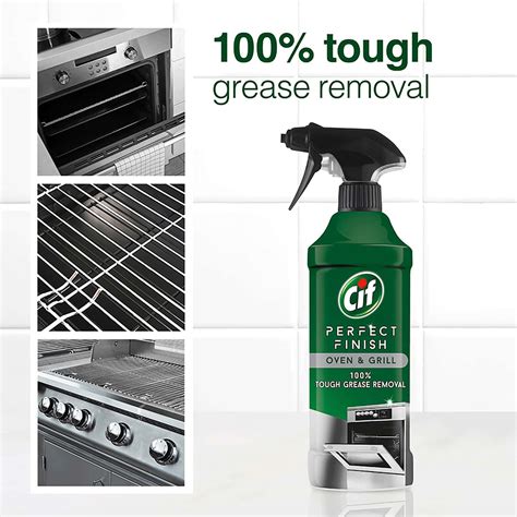 Buy CIF PERFECT FINISH OVEN & GRILL CLEANER SPRAY 100% TOUGH GREASE ...