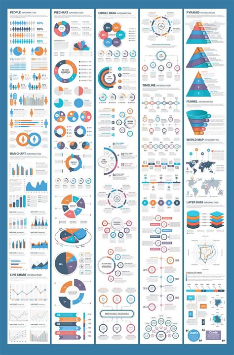 Infographic template with collection of elements to display statistic ...
