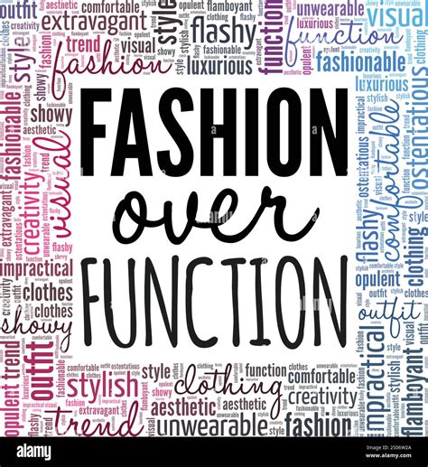 Fashion Over Function word cloud conceptual design isolated on white ...