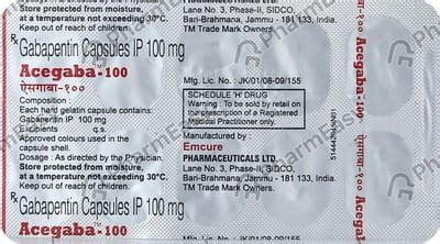Acegaba 100 MG Capsule (10): Uses, Side Effects, Price & Dosage | PharmEasy