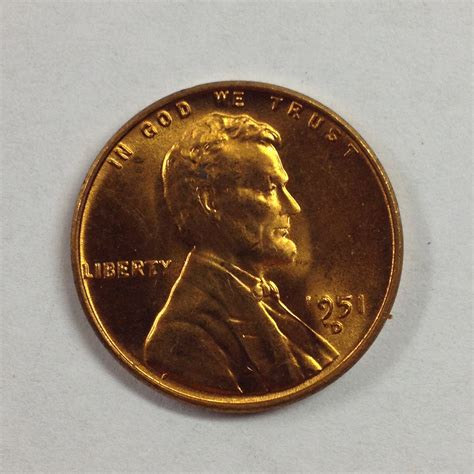1951-D UNC Lincoln Wheat Cent