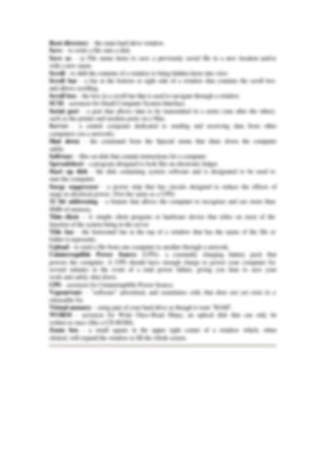 Image result for List of Basic Computer Terminology