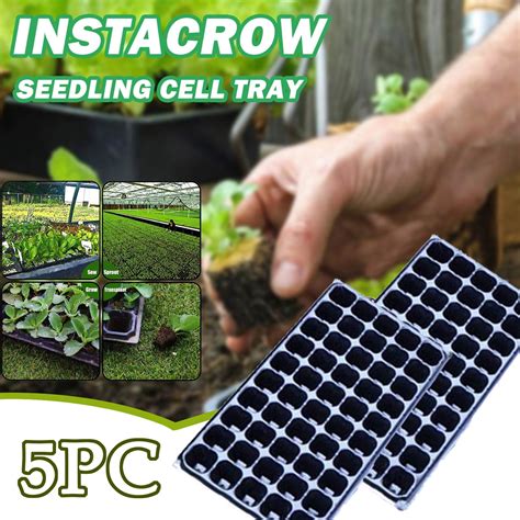 Hovilon Seed Starter Trays,Greenhouse Plant Plug Trays - 50 Cells,5 ...