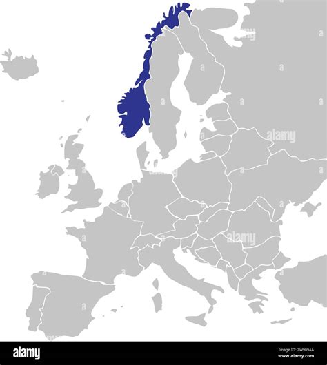 Location map of the KINGDOM OF NORWAY, EUROPE Stock Vector Image & Art - Alamy