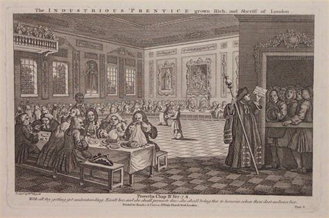 Antique Prints - Hogarth - Industry & Idleness