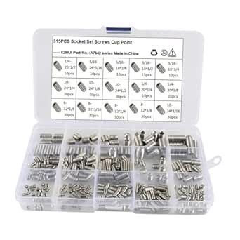 Enakshi (LABEL) Creations 315Pcs Internal Hex Drive Cup Point Screws ...