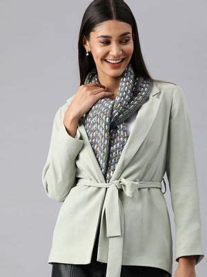 Buy Magic Needles Grey Muffler With Tassels Online