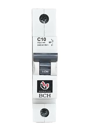 BCH Electric 10 Amp Single Pole C Curve MCB, 240/415V, Fast Tripping ...