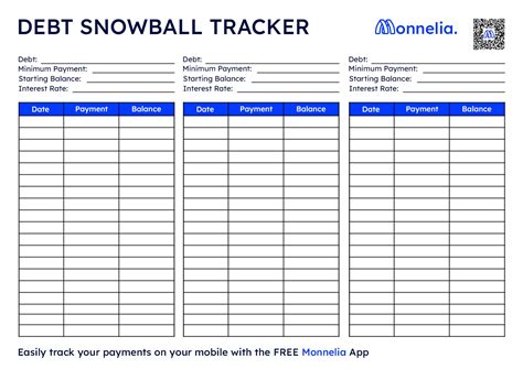 Debt Snowball Printable Worksheet - Free PDF Download