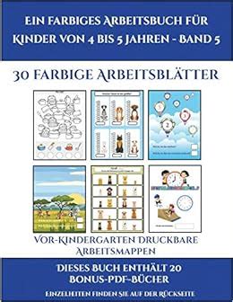 Vor-Kindergarten Druckbare Arbeitsmappen (Ein farbiges Arbeitsbuch fur ...