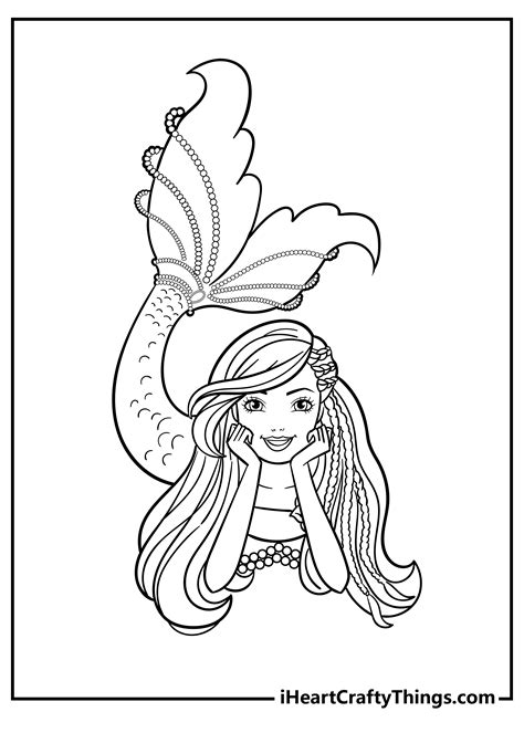 Barbie Mermaid Coloring Pages - Barbie Mermaid Fish Coloring Page ...