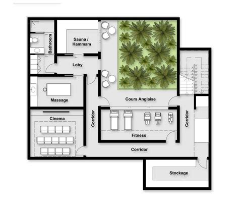 Floorplan optimization of Wellness area in the basement | Freelancer