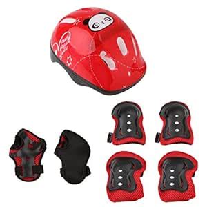 Segolike 7 Pieces Kids Child Roller Skating Bicycle Helmet Wrist Guard ...