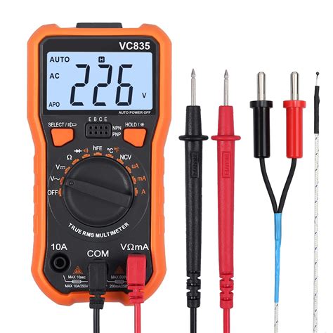Buy Proster Digital Multimeter 8233D Pro 2000 Counts TRMS NCV AC DC ...