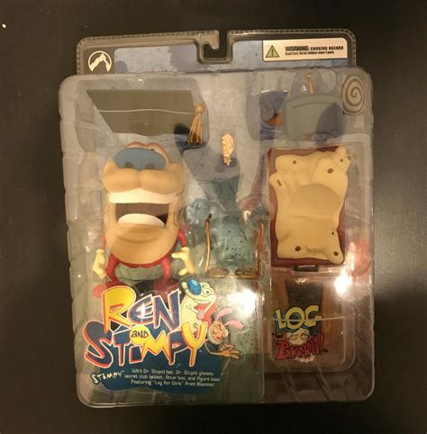 REN AND STIMPY SHOW STIMPY AND "LOG FOR GIRLS" TOY DOLL FIGURE BY ...