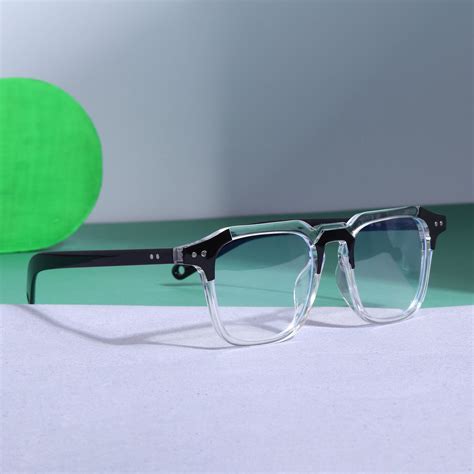 Buy Kingsman Clear Black Clear Square Sunglasses | Stylish Eye ...