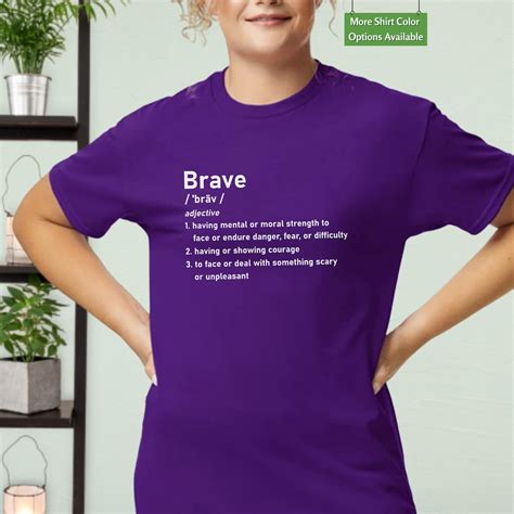 Brave Definition T-shirt, Definition Tee, Brave Shirt, Empowering Woman ...