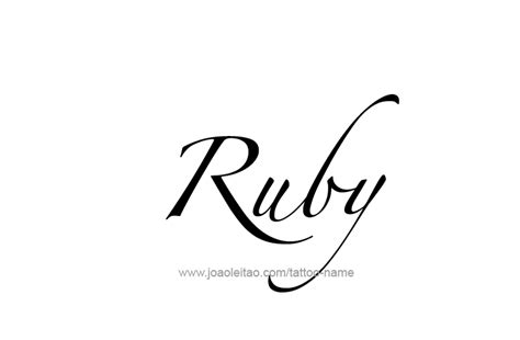 Image result for Ruby Name Cursive Design