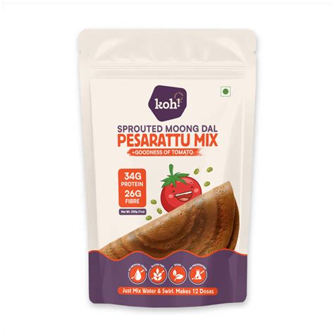 koh! Tomato Pesarattu Mix | Sprouted Moong Dal | 200g – kohfoods