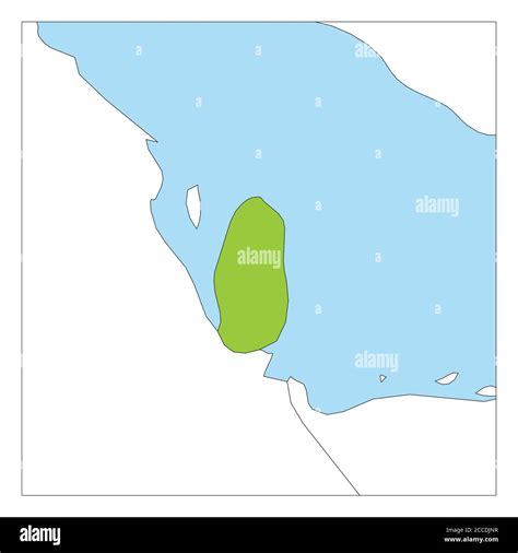 Map of Qatar green highlighted with neighbor countries Stock Vector Image & Art - Alamy