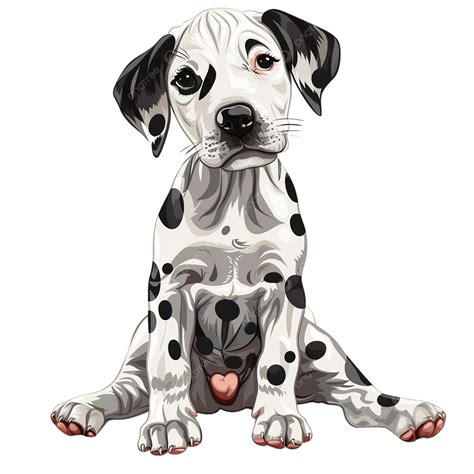 Cute Spotted Dog White Dog With Black Spots, Dog, Animals, Spot PNG ...